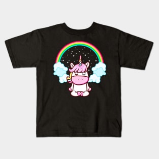 Yoga Unicorn Meditate Meditation Kids T-Shirt